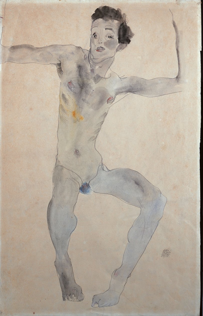 Selvportrett, 1911 av Egon Schiele