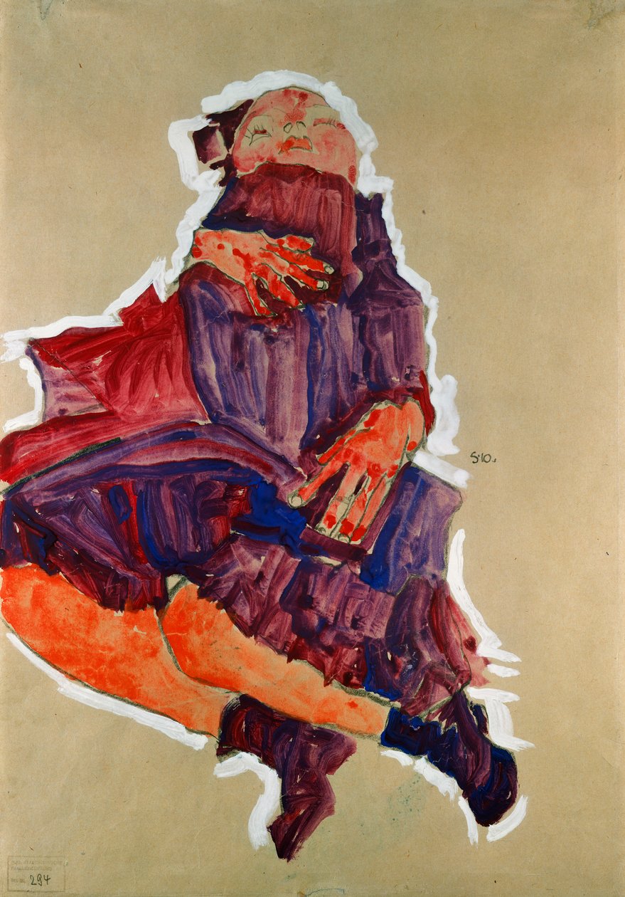 Sovende barn, 1910 av Egon Schiele