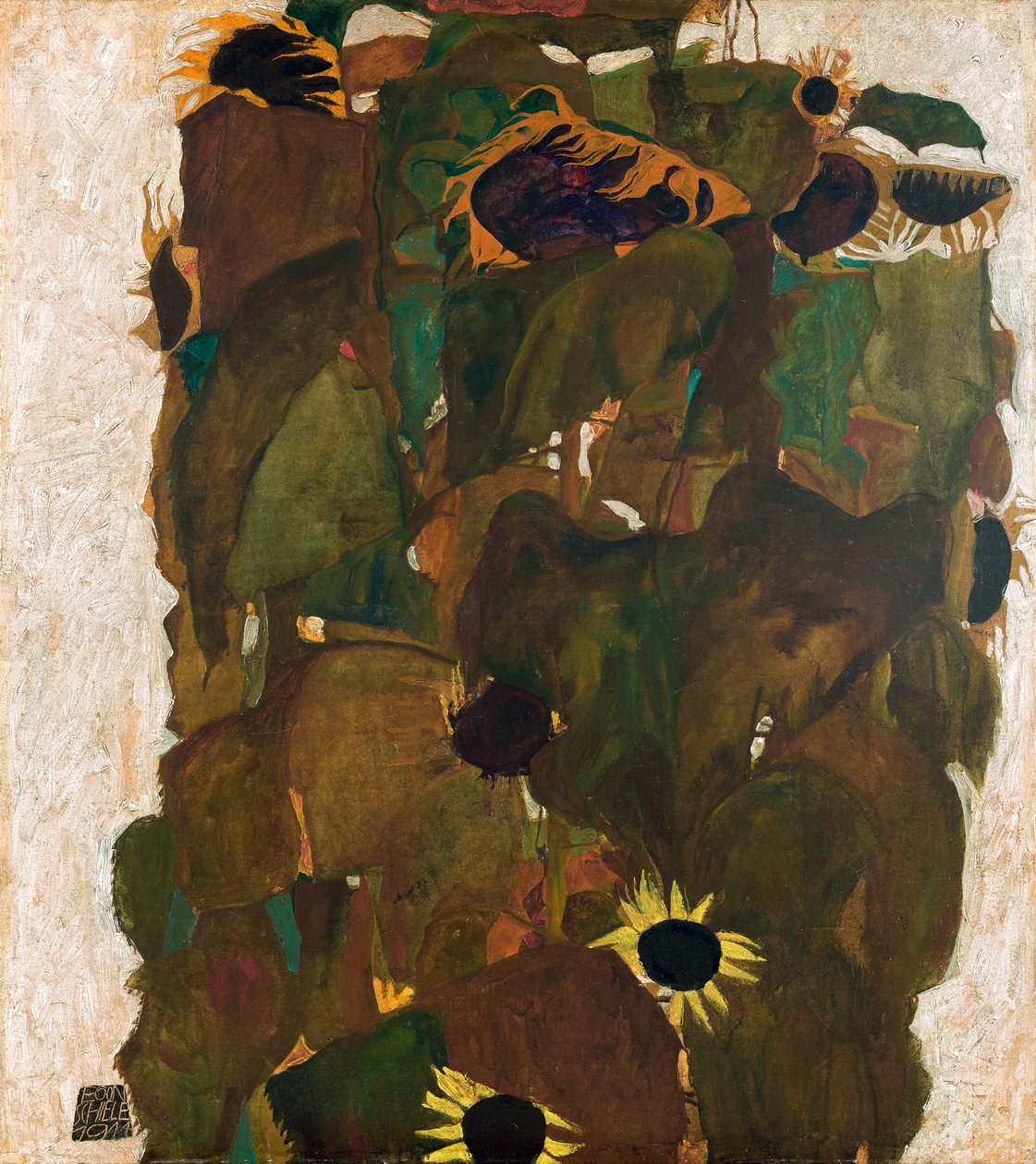Solsikker I, 1911. av Egon Schiele