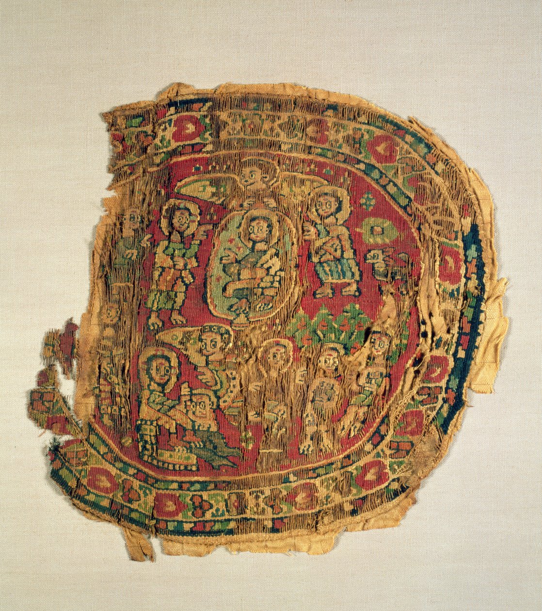 Teppe som viser helgenfigurer, egyptisk, koptisk periode, 4.-12. århundre, (tekstil) av Egyptian