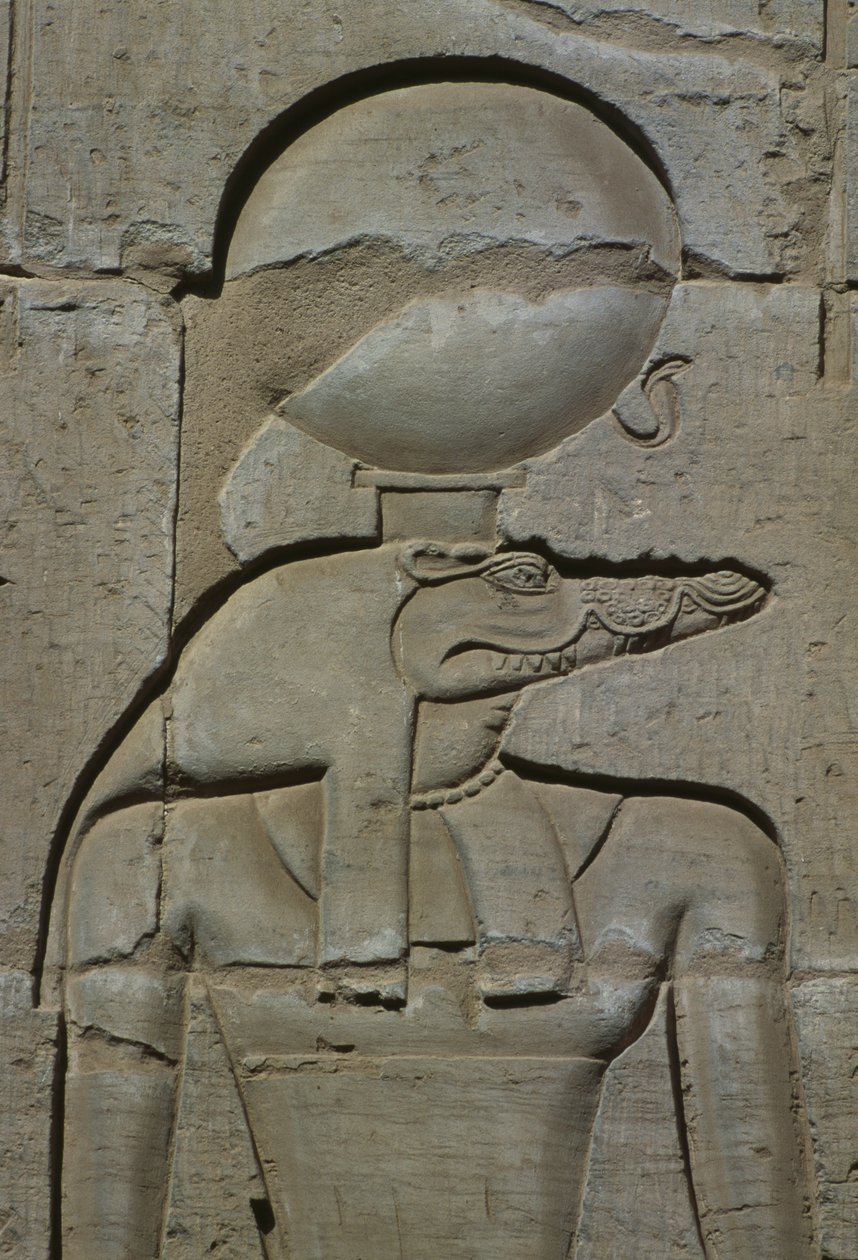 Detalj av et relieff, Sobek-stein av Egyptian