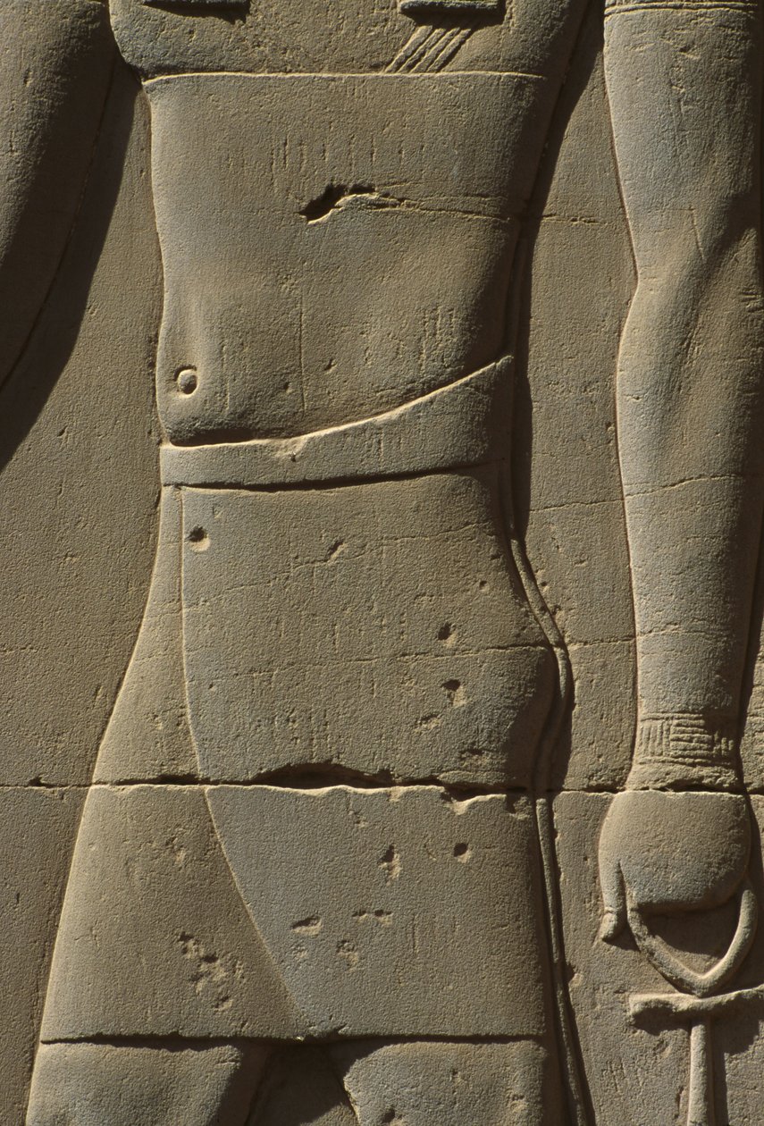 Detalj av en relieffstein av Egyptian