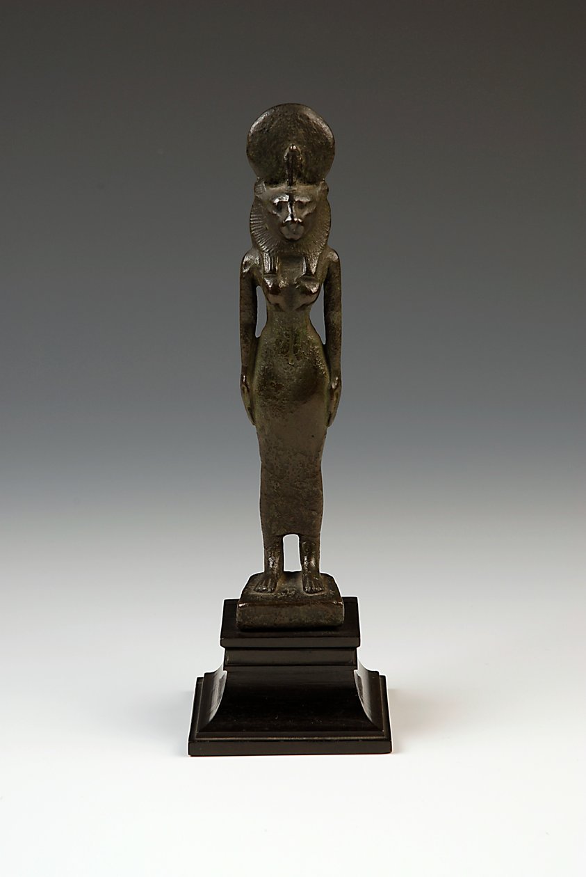 Figur av Sekhmet (bronse og tre) av Egyptian