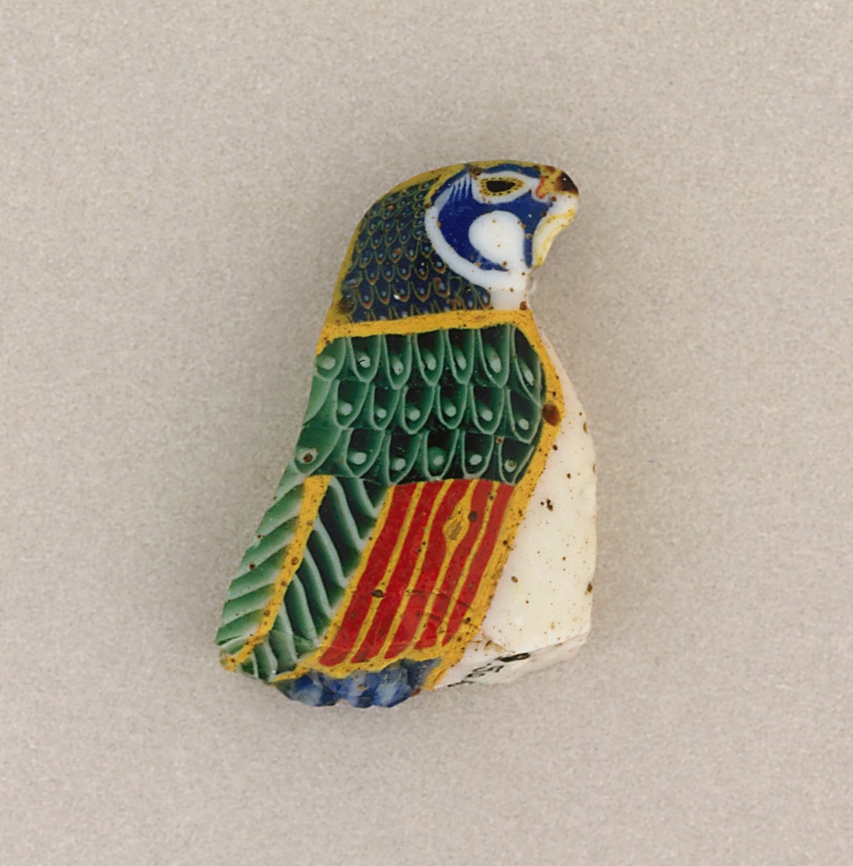 Sammensmeltet mosaikkplakett, ptolemaisk periode til romertid, 100 f.Kr.-100 e.Kr. (glass) av Egyptian