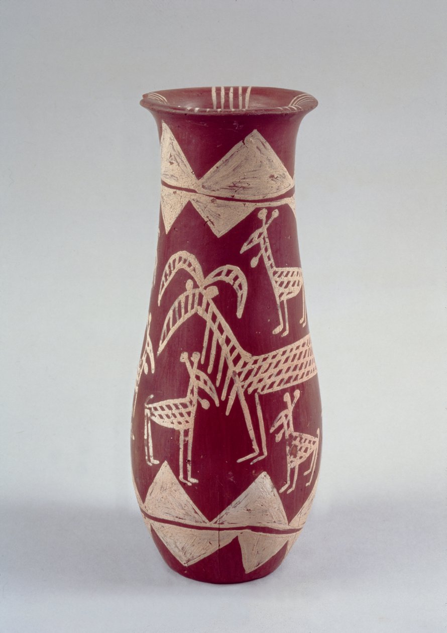 Beger, Naqada-perioden ca. 4000-3100 f.Kr., (malt keramikk) av Egyptian