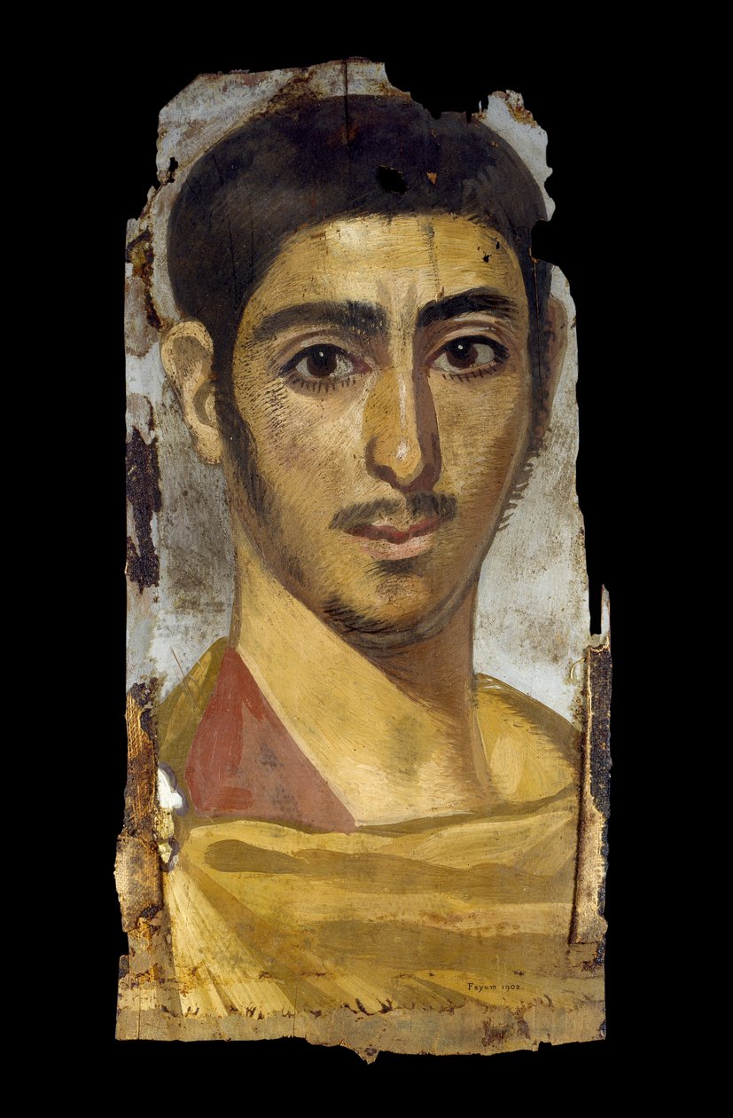 Mummiportrett av en ung mann, sannsynligvis 2.-3. århundre (enkaustisk på tre) av Egyptian