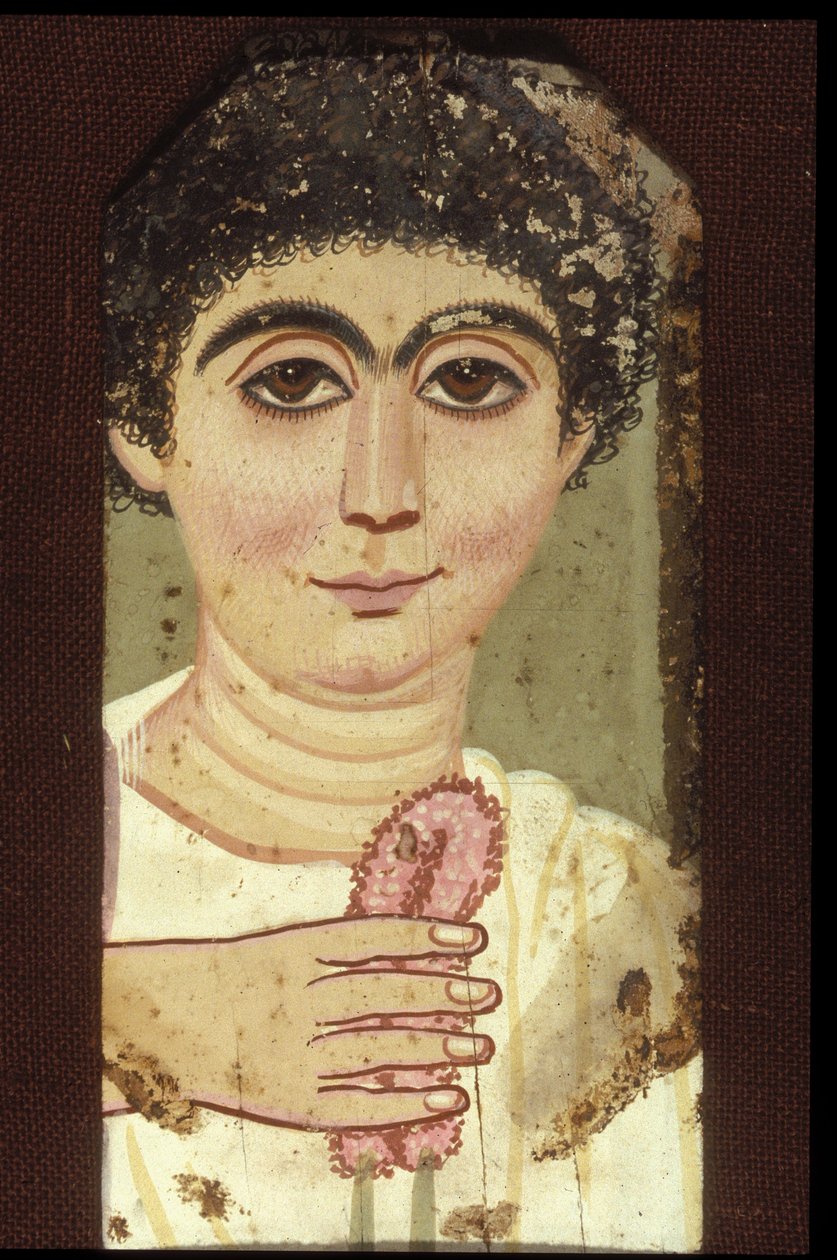 Portrett av en kvinne (enkaustisk på tre) av Egyptian