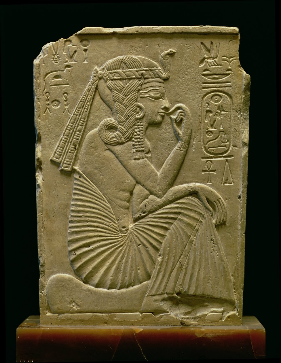 Ramses II (1279-1213 f.Kr.) som barn, New Kingdom (kalkstein) av Egyptian 19th Dynasty
