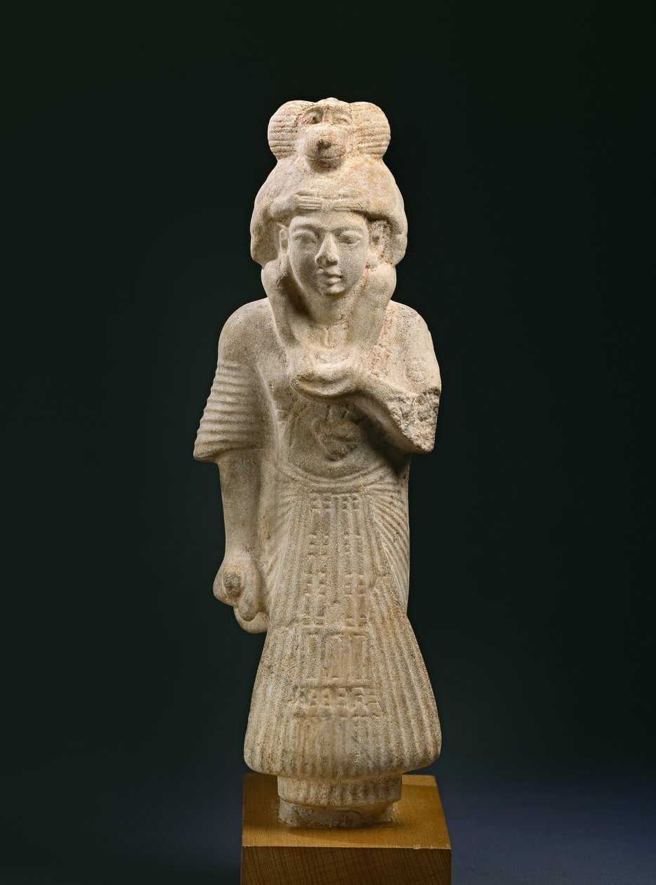 Skriver og prest av Thoth som bærer en bavian, fra Ashmunein (gamle Hermopolis) New Kingdom, XIX-dynastiet (1307-1196 f.Kr.) (kalkstein) av Egyptian 19th Dynasty