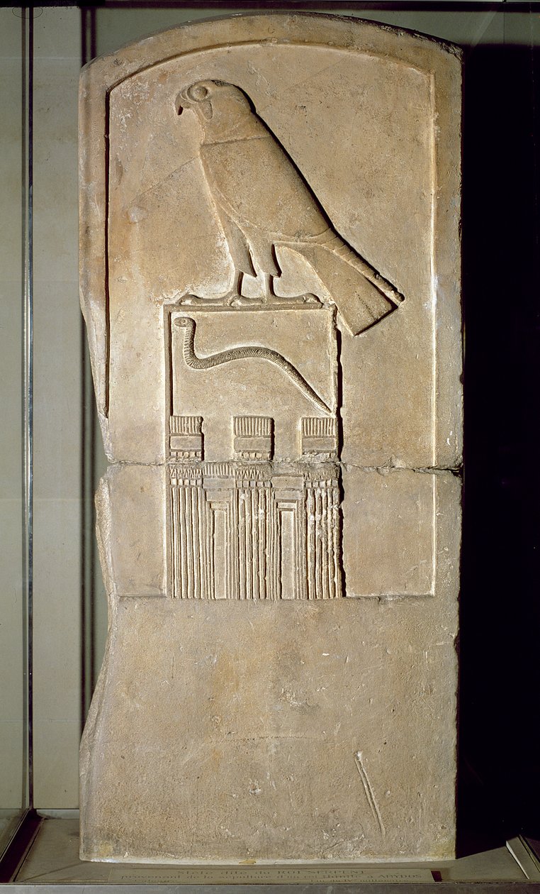 Slangekongestela, ca. 3000 f.Kr. (kalkstein) (se også 391195) av Egyptian 1st Dynasty