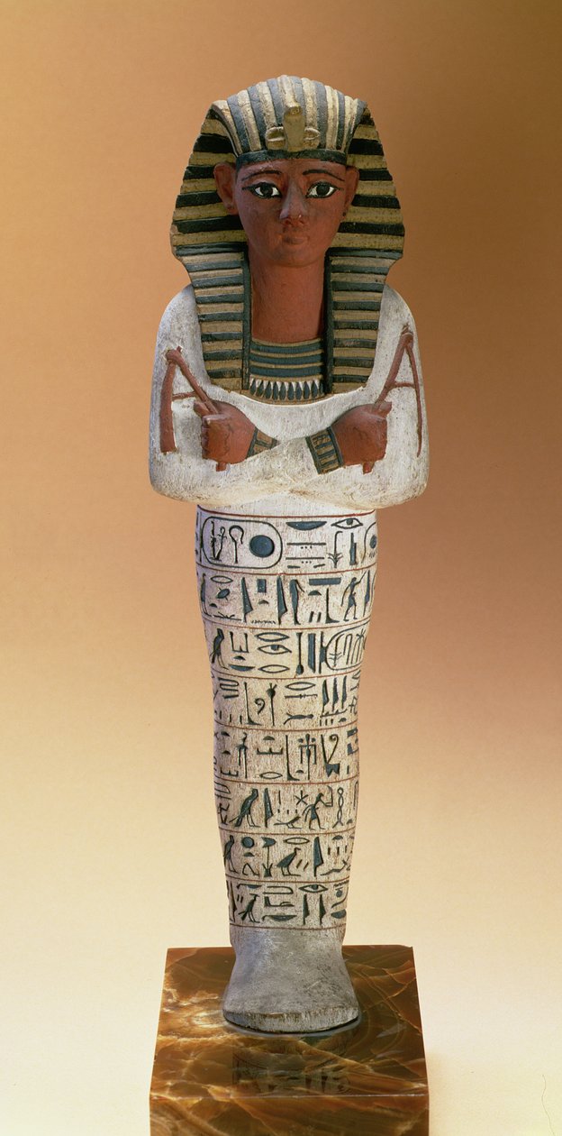 Shabti-figur av Ramesses IV, New Kingdom (støkket og malt tre) av Egyptian 20th Dynasty