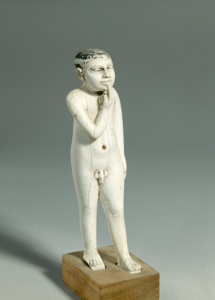 Statuett av en ung naken gutt, Old Kingdom av Egyptian 6th Dynasty