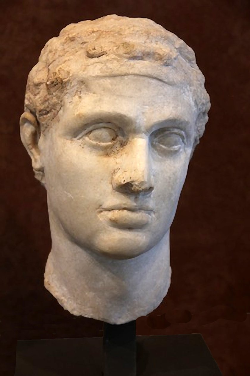 Ptolemaios XII av Egypt marmor av Egyptian Ptolemaic Period
