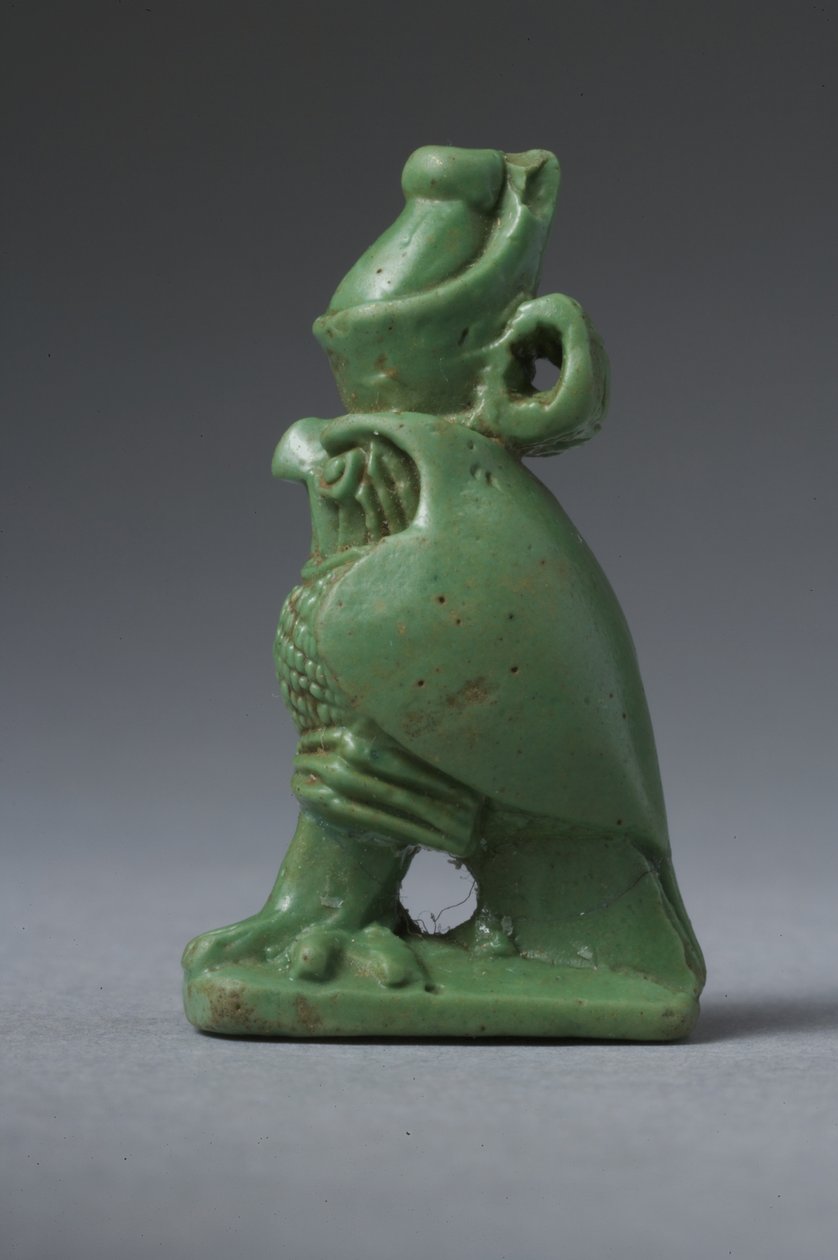 Amulett av en falk (fajanse) av Egyptian Ptolemaic Period