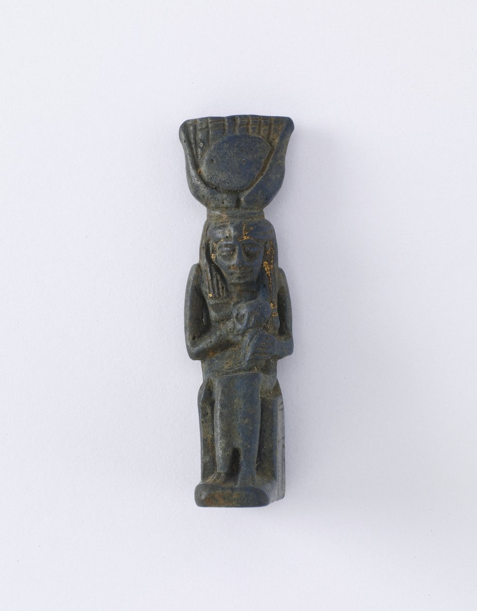 Figur av Isis og Horus, muligens ptolemaisk periode, 305-30 f.Kr. (fajanse) av Egyptian