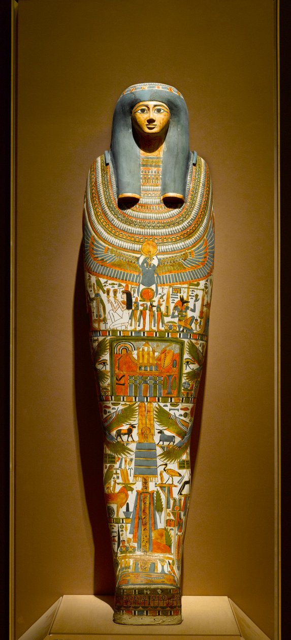 Indre kartong av Gautsishenu, ca. 700–650 f.Kr. (lin og gips) av Egyptian