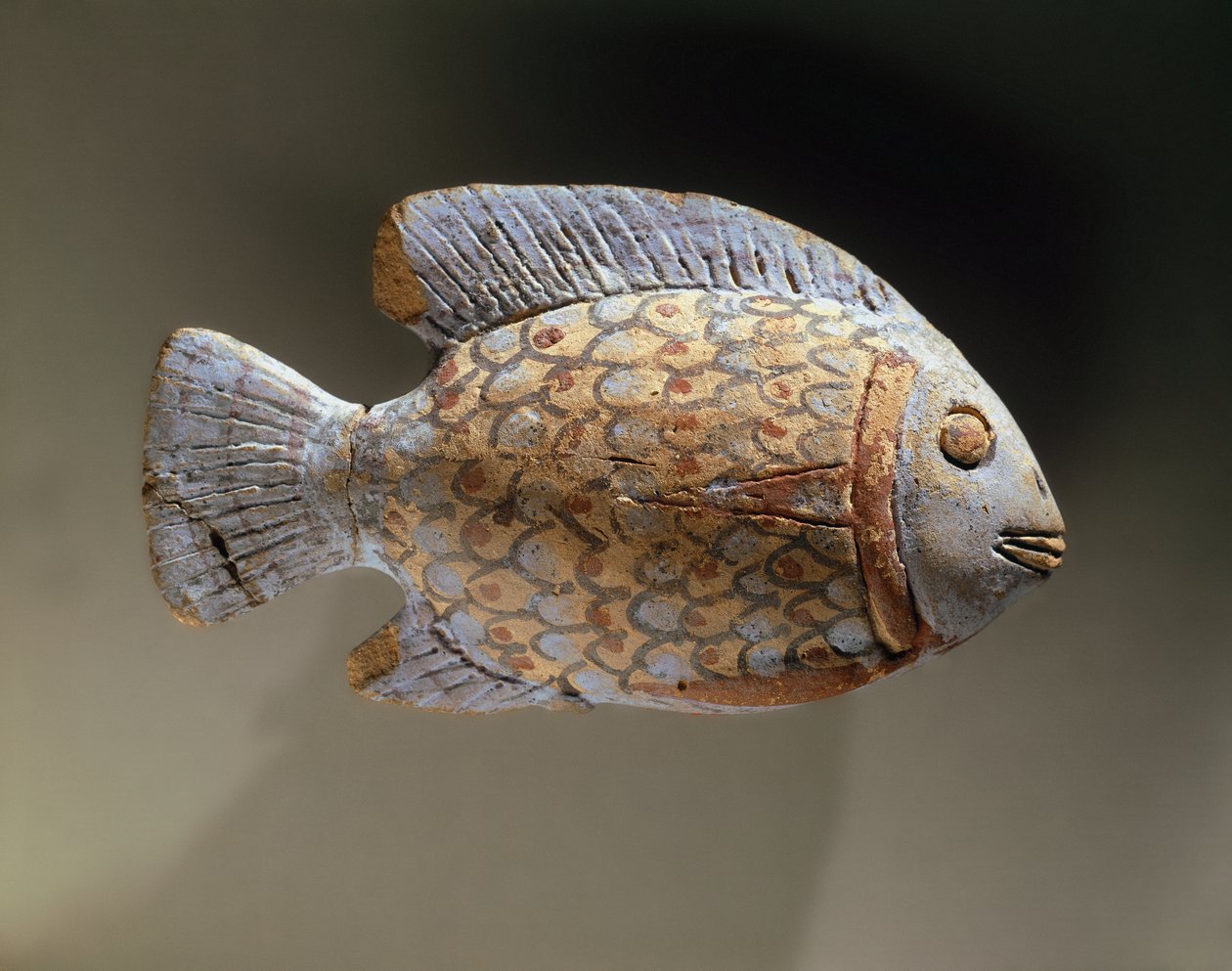 Malt keramikkfisk, fra Egypt (keramikk) av Egyptian