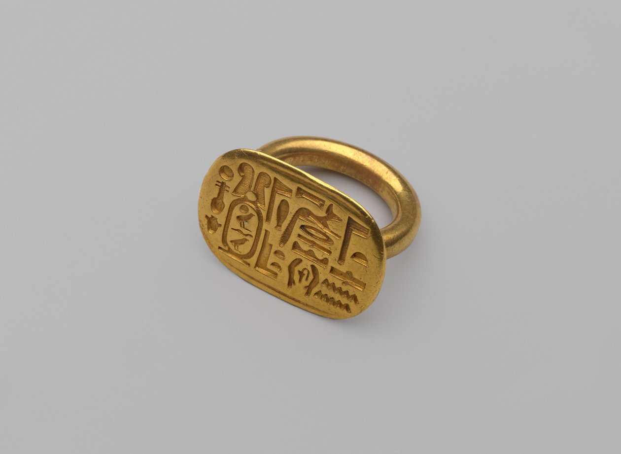 Signetring, ca. 664-404 f.Kr. (gull) av Egyptian