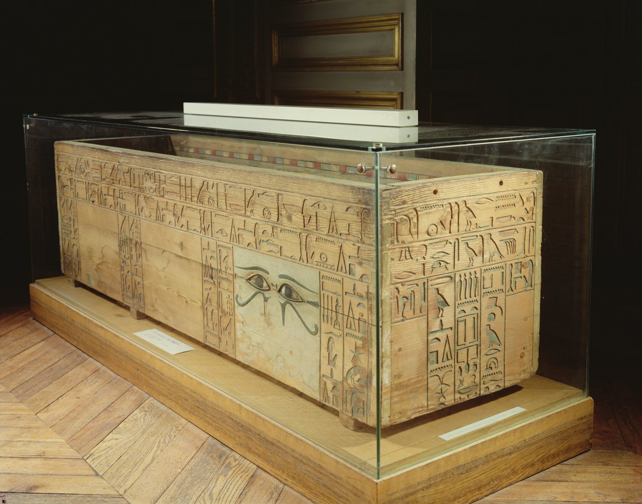 Sarcophagus of Nakhti, kansler under regjeringen til Sesostris I (c.1956-c.1911 BC) fra Assiut, Middle Kingdom (tre) av Egyptian 12th Dynasty