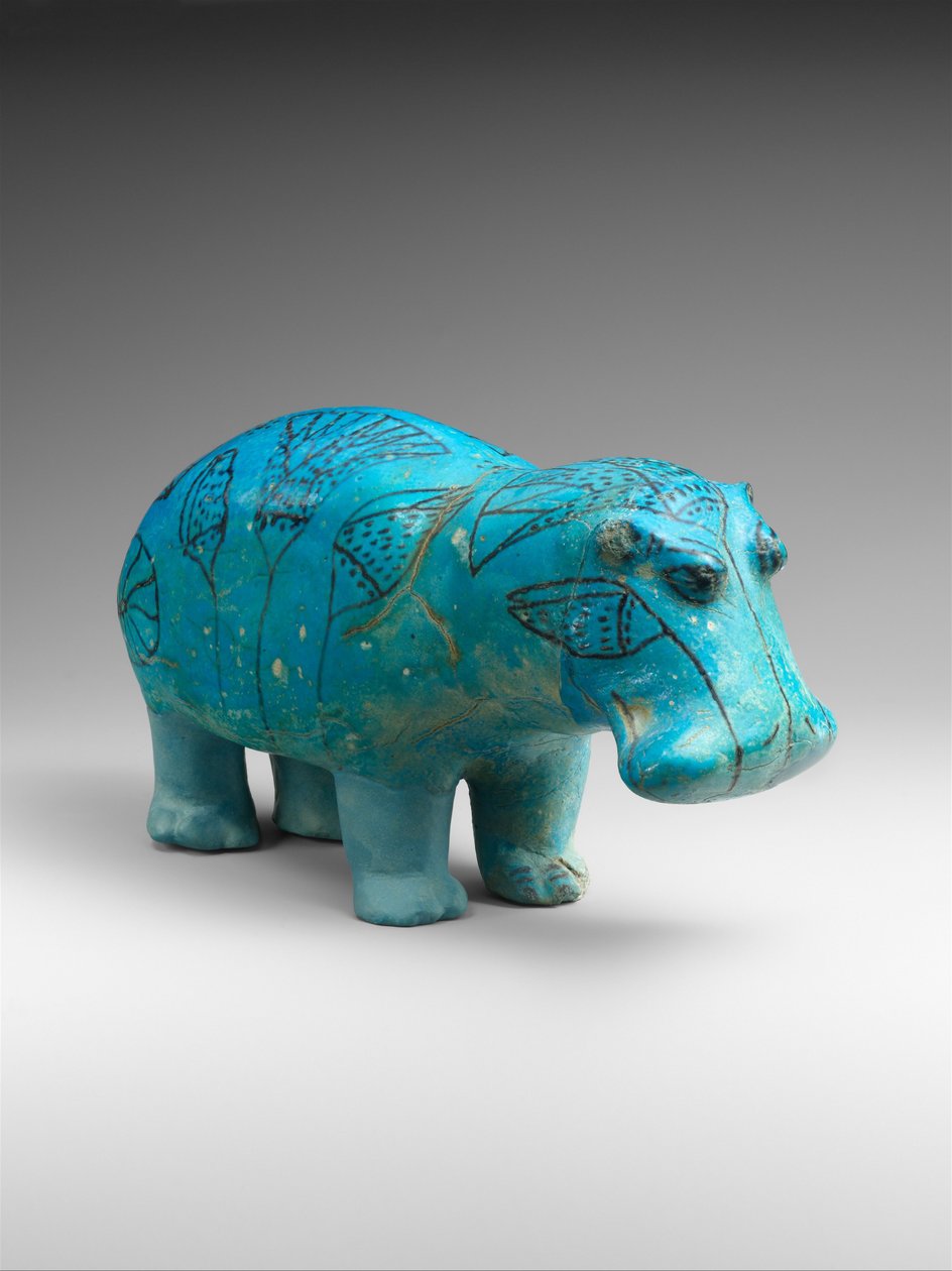 Stående flodhest, ca. 1900 f.Kr. (fajanse) av Egyptian 12th Dynasty