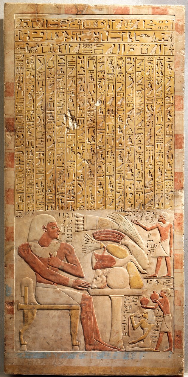 Stela of the Steward Mentuwoser, ca. 1944 f.Kr. (malt kalkstein) av Egyptian 12th Dynasty