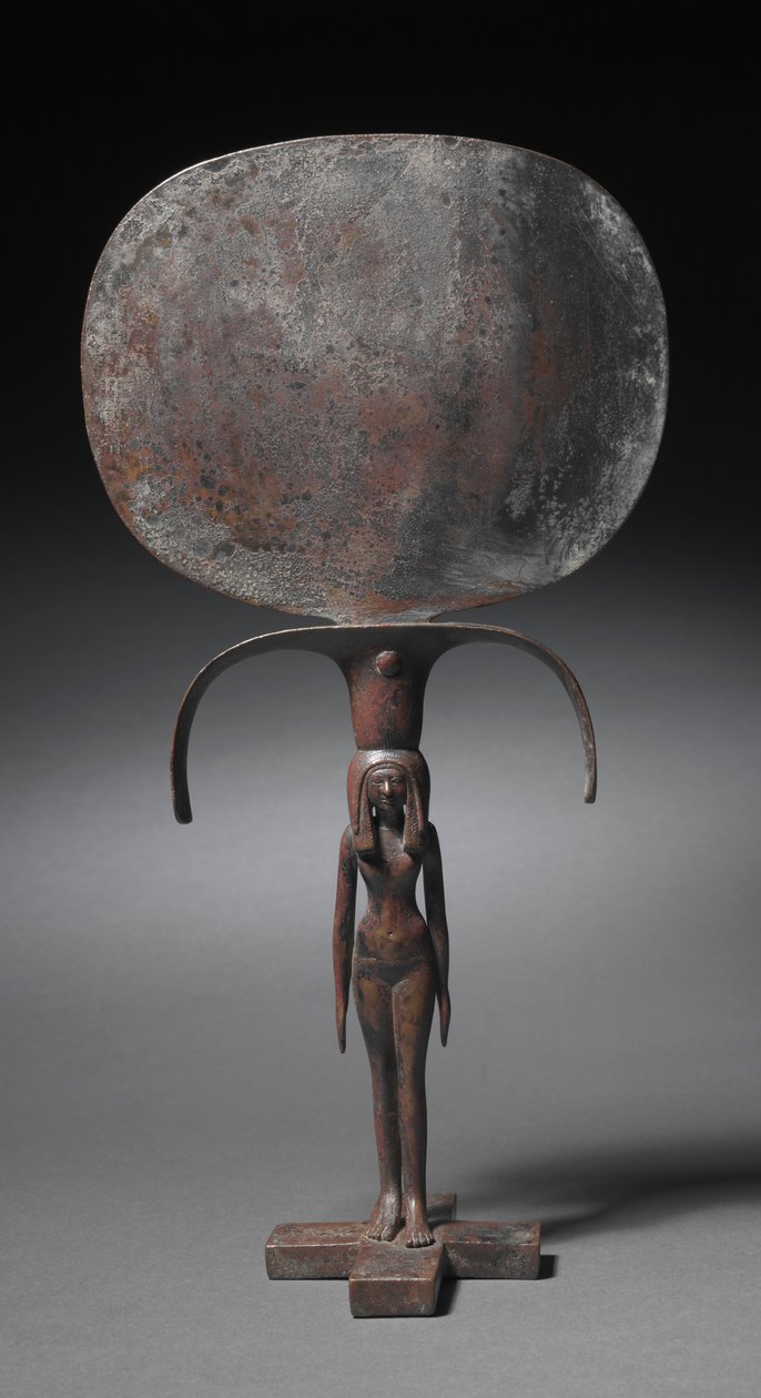 Karyatid-speil, ca. 1540-1296 f.Kr av Egyptian 18th Dynasty