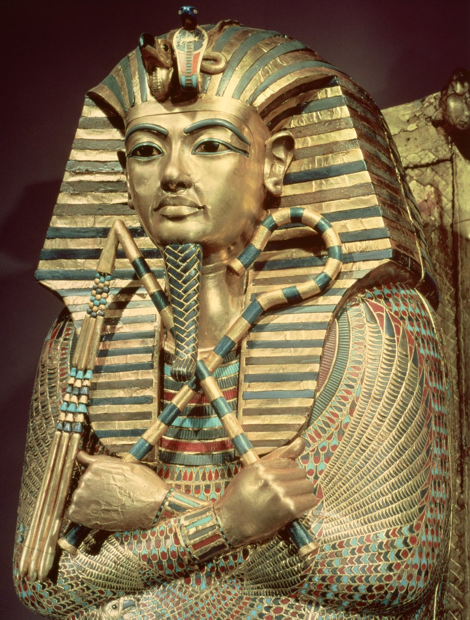 Detalj av den andre mumiformede kisten til Tutankhamon av Egyptian 18th Dynasty