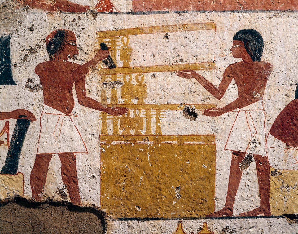 Egypt, Luxor, Vest-Theben, Adelsdalen. Graven til Nenamon og Ipuki. Freske som viser snekkere på jobb. (New Kingdom, Dynasti XVIII) av Egyptian 18th Dynasty