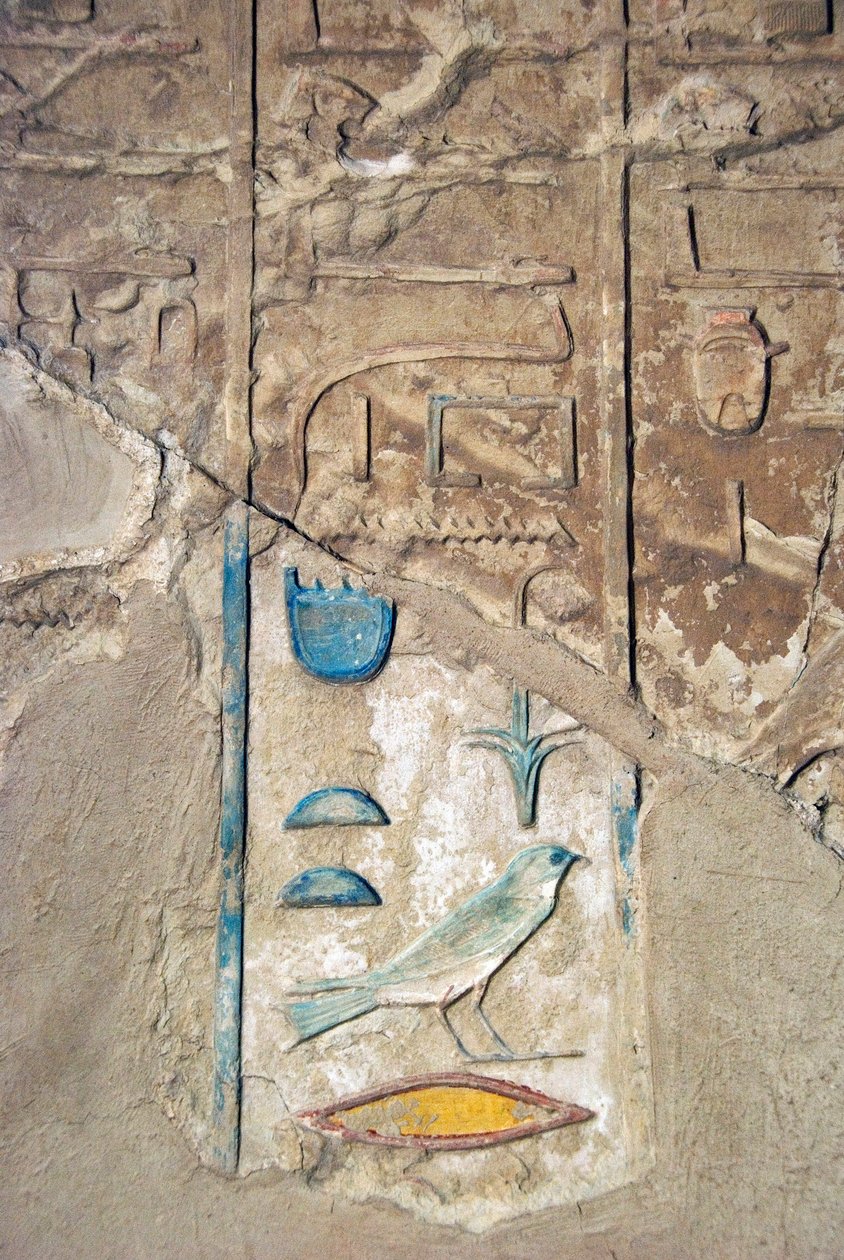 Egyptisk antikke: fargerike hieroglyfer. Kheruefs grav (TT192) (18. dynasti av Egyptian 18th Dynasty