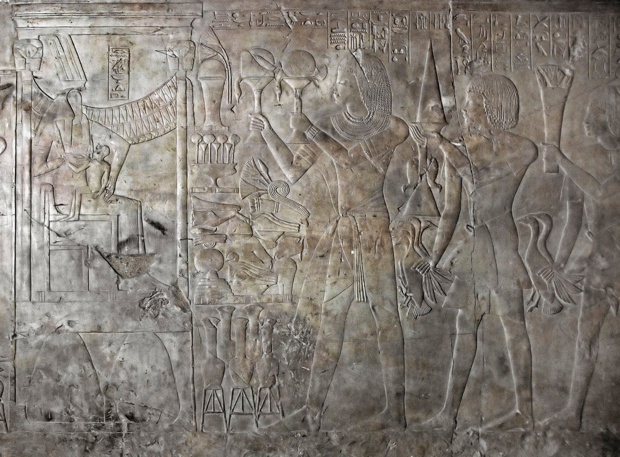 Egyptisk antikvitet: relieff av graven til Kha em Het av Egyptian 18th Dynasty