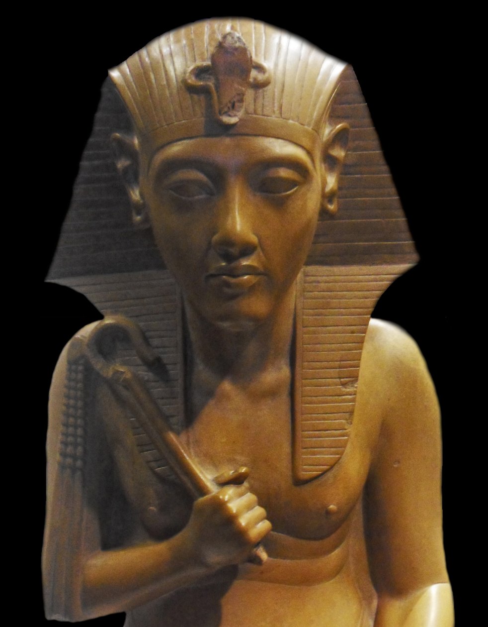 Fragment av en kongelig gruppe fra Amarna-perioden: Den siste halvdelen av det attende dynastiet ble preget av regjeringen til Amenhotep IV, som endret navn til Akhenaten (1353-1336 f.Kr.) for å gjenspeile den dramatiske endringen av Egypts polyteistiske r av Egyptian 18th Dynasty