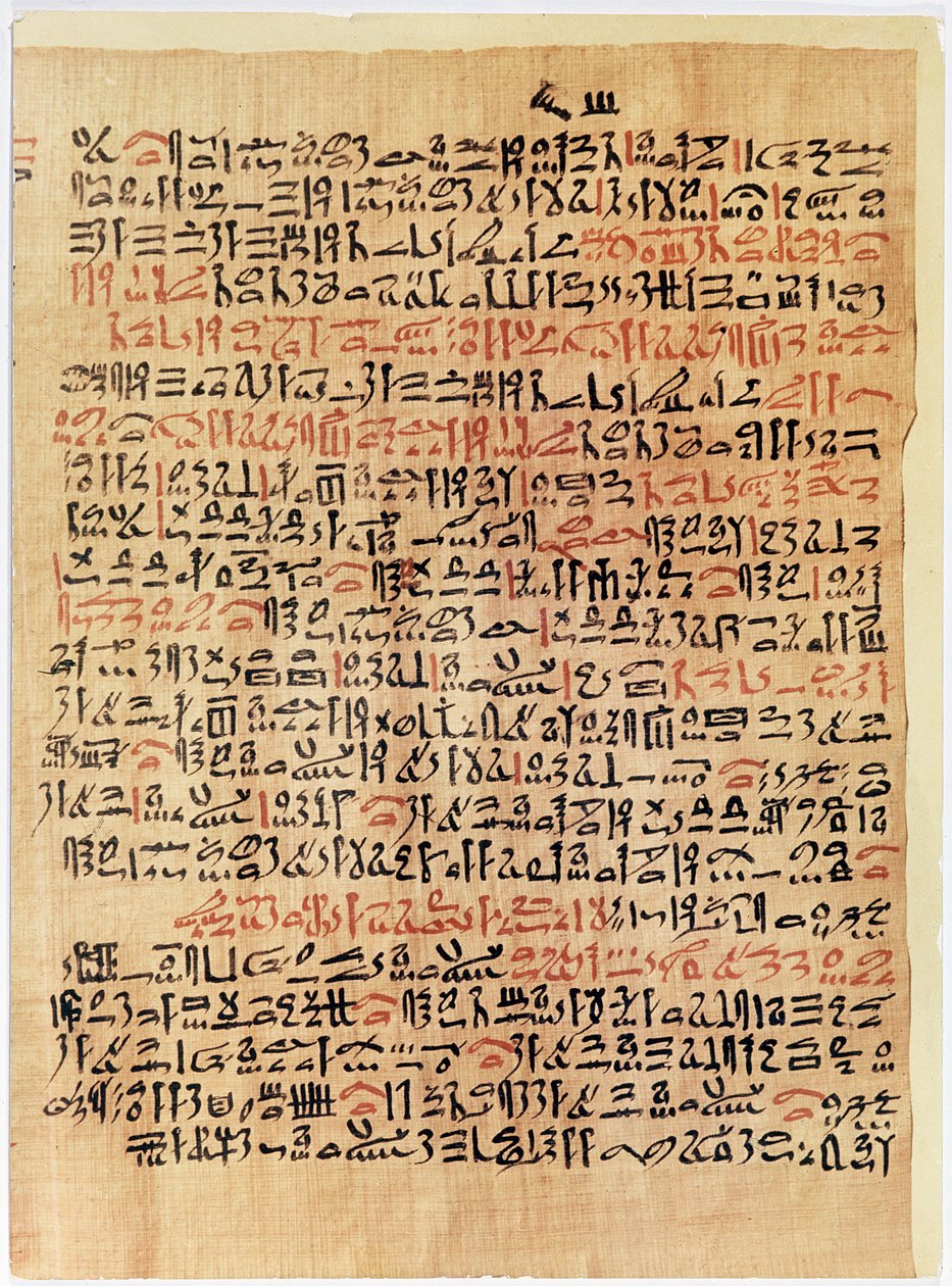 Fragment av Ebers Papyrus, New Kingdom, ca. 1550 f.Kr. (papyrus) av Egyptian 18th Dynasty