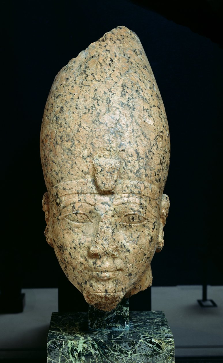 Leder av Hatshepsut (ca. 1473-c.1458 f.Kr.) eller Tuthmosis II (ca. 1491-c.1479) New Kingdom, ca. 1479-1425 f.Kr. (granitt) av Egyptian 18th Dynasty