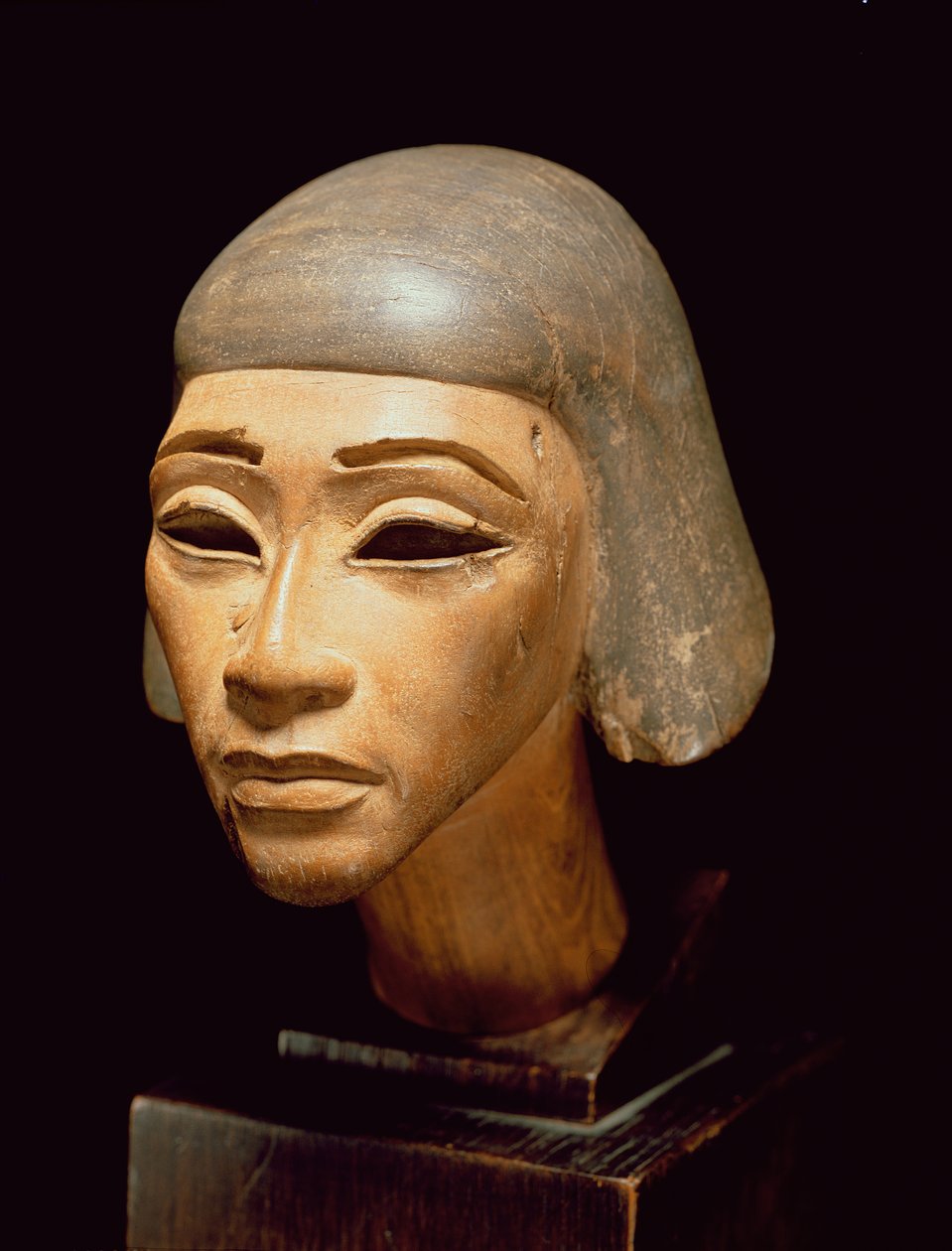 Head of a Harpist, fra Tell El-Amarna, ca. 1370-1360 f.Kr. (tre) av Egyptian 18th Dynasty