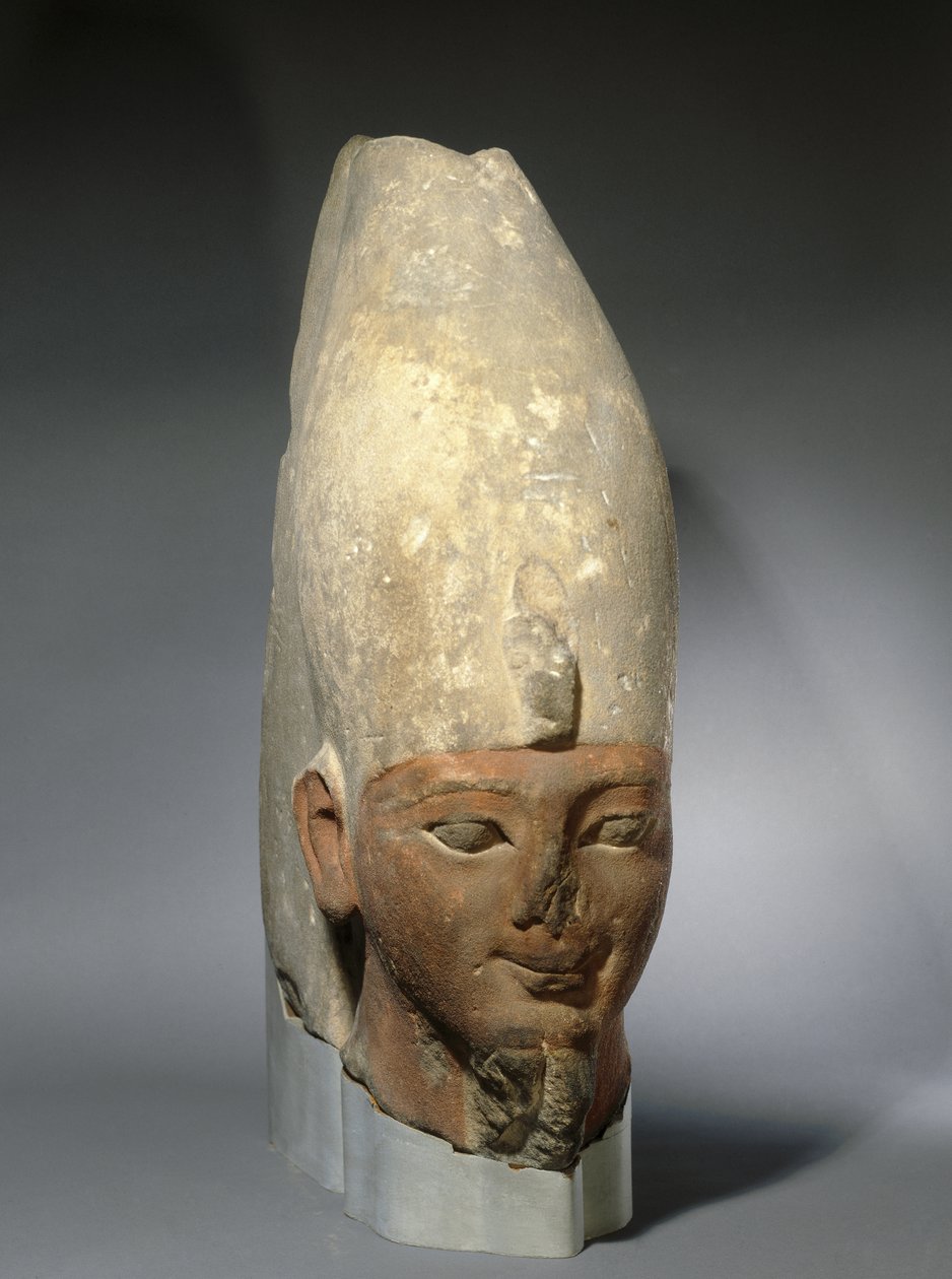 Leder for en konge fra det tidlige attende dynasti, New Kingdom, ca. 1539-1493 f.Kr. (sandstein) av Egyptian 18th Dynasty