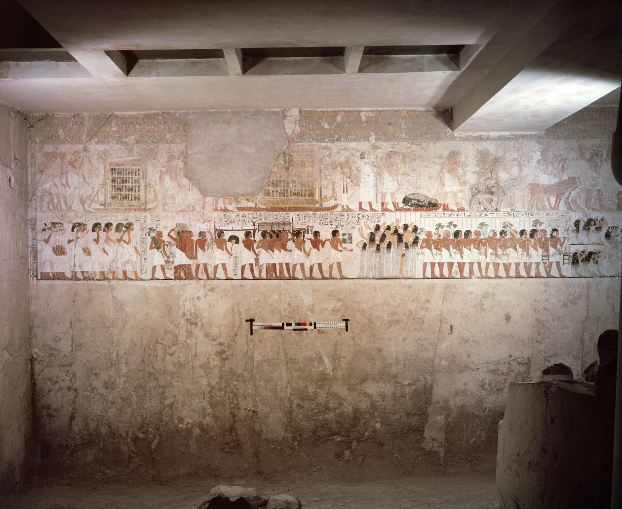 Interiør av graven til Ramose, New Kingdom, ca. 1360 f.Kr. (veggmaleri) av Egyptian 18th Dynasty