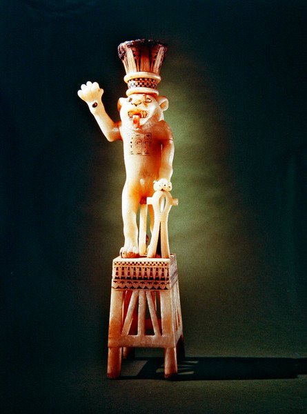Pleomorphic unguent vase, fra Tomb of Tutankhamun, New Kingdom (alabaster) av Egyptian 18th Dynasty