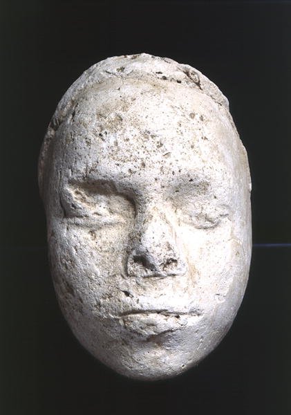 Mannlig maske, muligens en skulptørstudie, fra Tell El-Amarna, ca. 1353-1295 f.Kr. (gips) av Egyptian 18th Dynasty