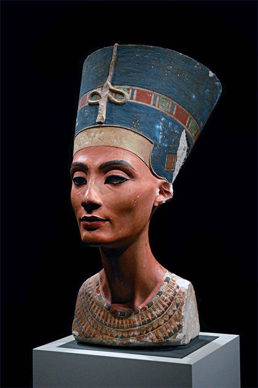 Nefertiti (1300-tallet f.Kr.) dronning-konsort av farao Akhenaton (kalkstein) av Egyptian 18th Dynasty