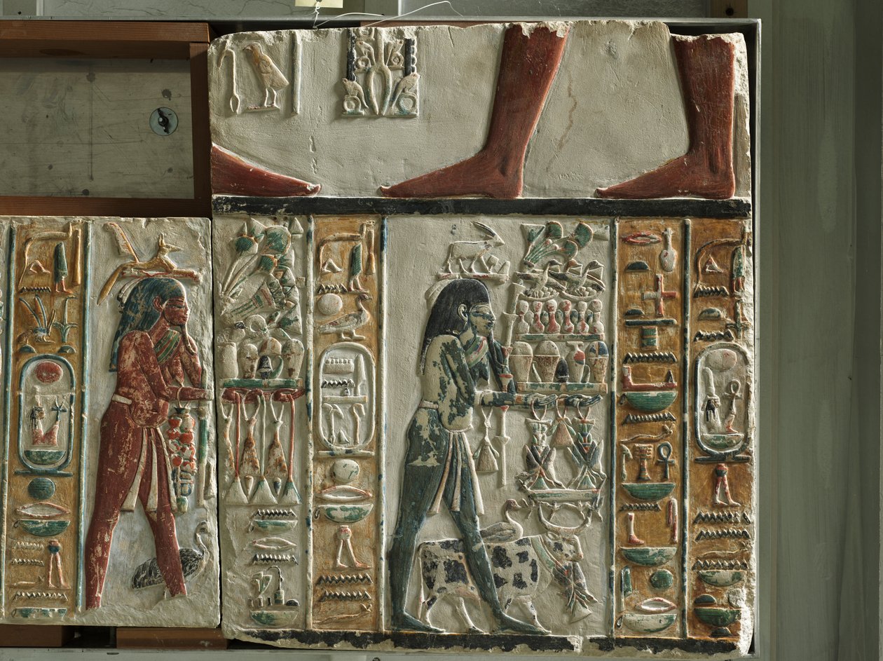Nome Gods Bearing Offers, ca. 1391-1353 f.Kr av Egyptian 18th Dynasty