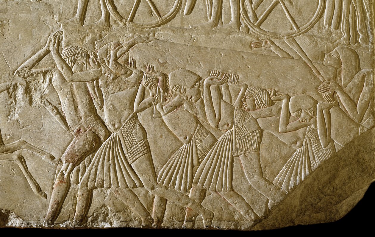 Relieff fra Horemhebs grav (stein) av Egyptian 18th Dynasty