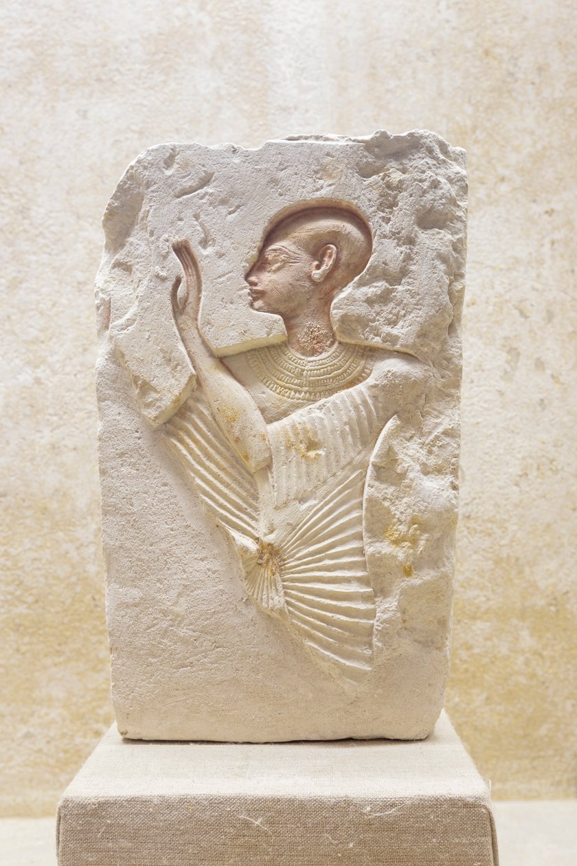 Avlastning av en prest, nytt rike av Egyptian 18th Dynasty