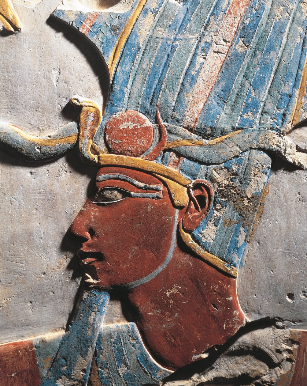 Relieff som skildrer farao Thutmose III. Fra Deir el Bahari, Egypt, New Kingdom, Dynasti XVIII, egyptisk sivilisasjon av Egyptian 18th Dynasty