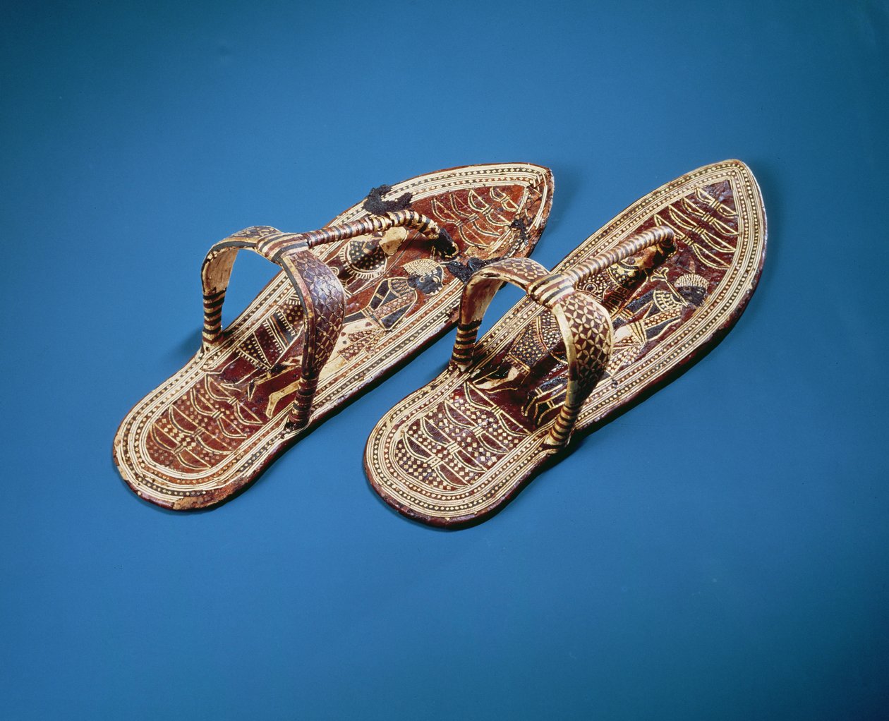 Sandaler, Tutankhamons grav, New Kingdom (gull og lær) av Egyptian 18th Dynasty