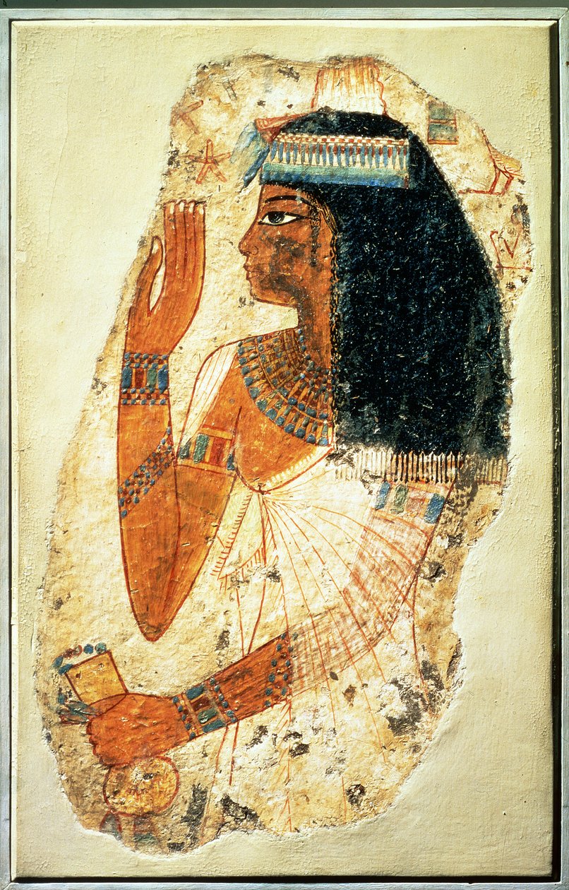 Kvinnen Tjepu, fra Theben, grav 181, New Kingdom (malt gips) av Egyptian 18th Dynasty