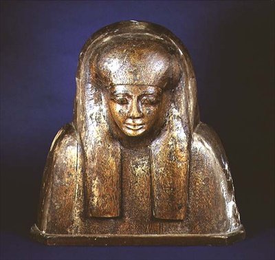 Øvre del av et kistelokk fra Theben av Egyptian 18th Dynasty
