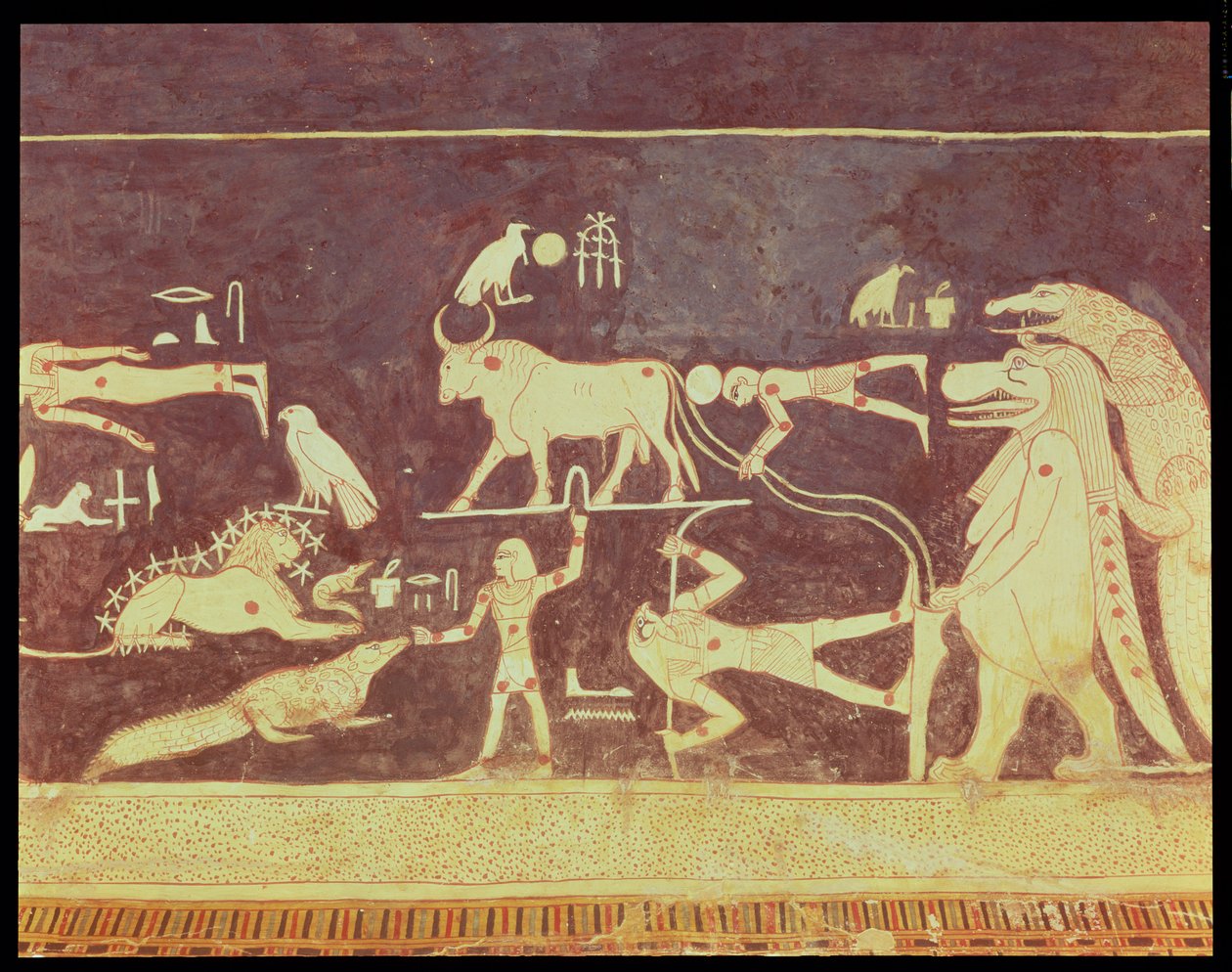 Konstellasjoner, fra begravelseskammeret til graven til Seti I, New Kingdom, 1294-1279 f.Kr. (veggmaleri) av Egyptian 19th Dynasty