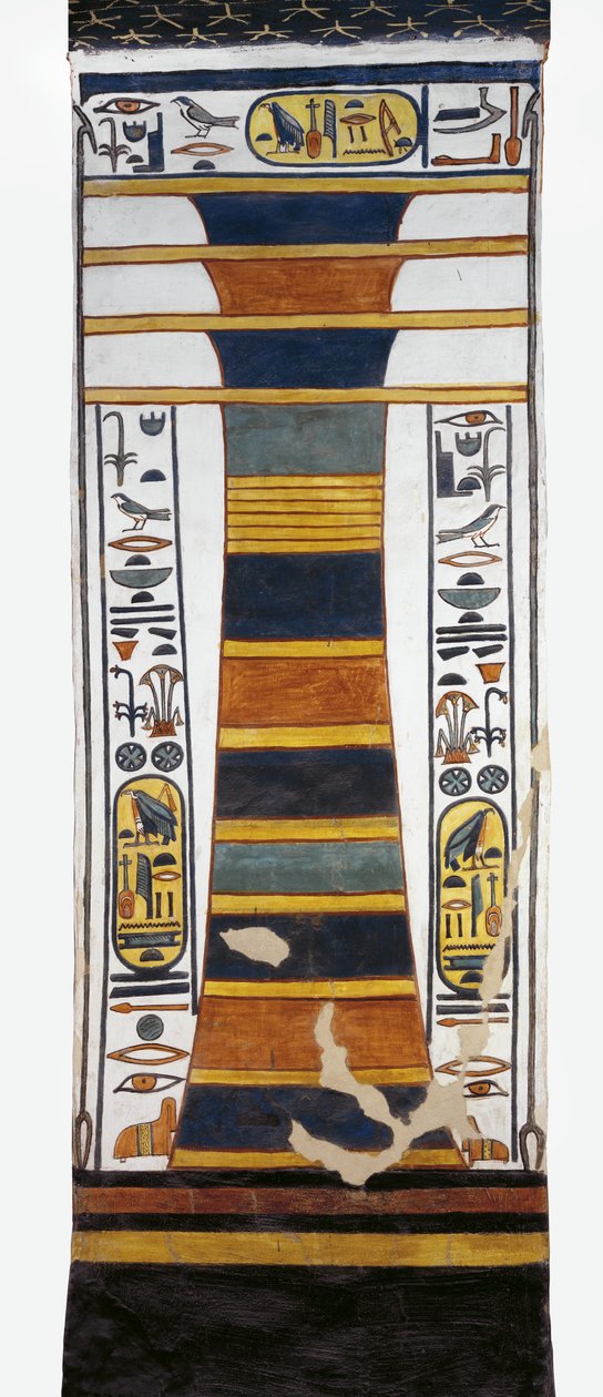 Egypt, Theben, Luxor, Dronningenes dal, Nefertaris grav, Djed-søyle som representerer Osiris