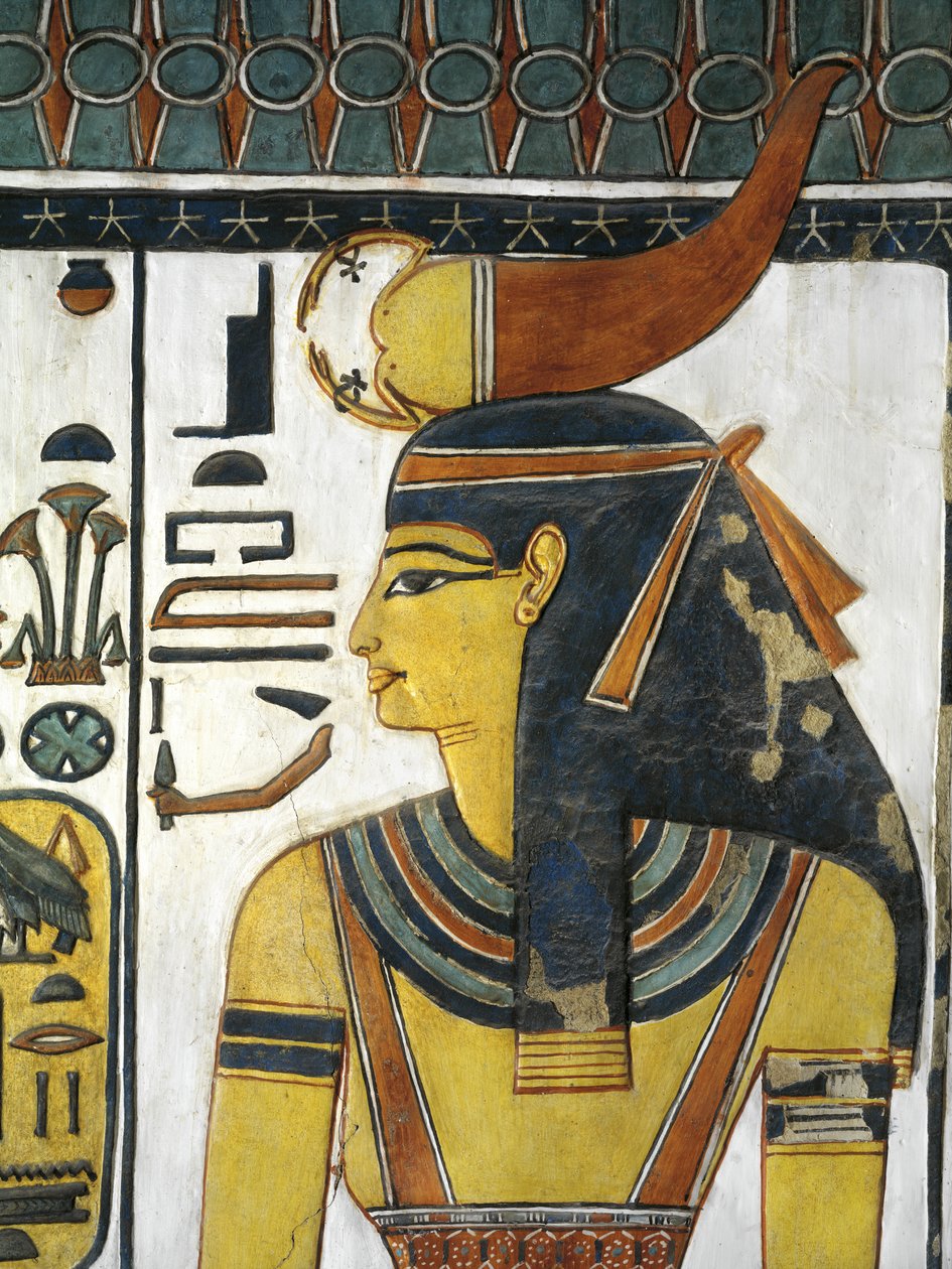 Egypt, Theben, Luxor, Queens Valley, Tomb of Nefertari, Vestibyle, Veggmalerier, Gudinnen Selket av Egyptian 19th Dynasty