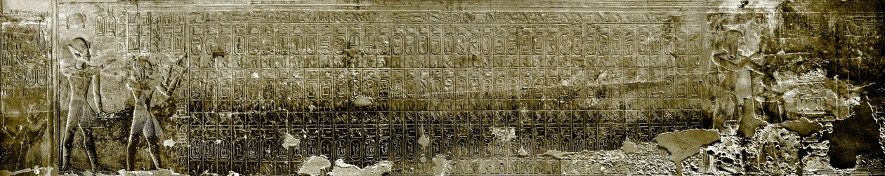 Egyptisk antikvitet: liste over konger av Abydos. Temple of Sethi (Sety eller Seti) I (19. dynasti av Egyptian 19th Dynasty